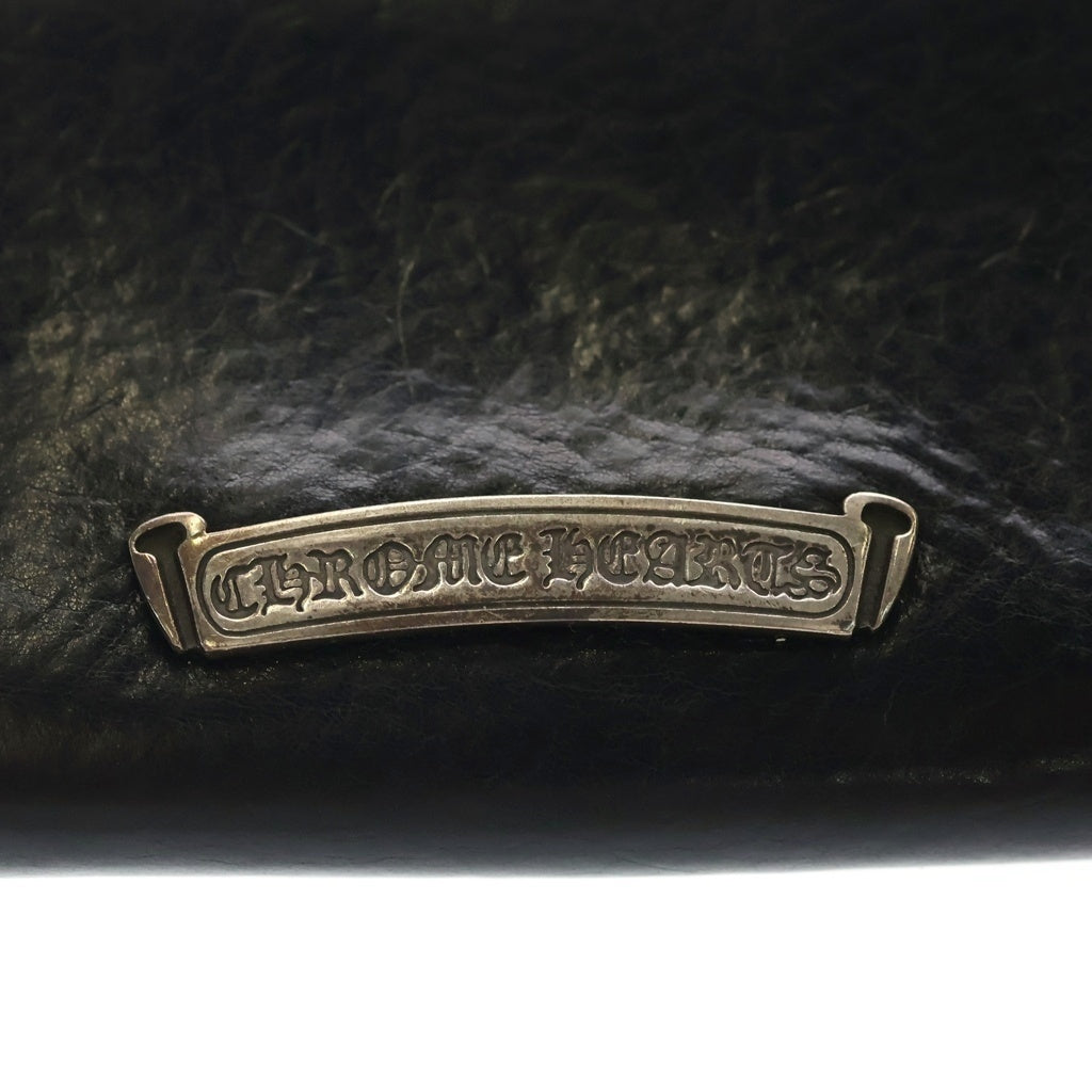 CHROME HEARTS(クロムハーツ) REC F ZIP PLANE プレーン ラウンドジップレザーウォレット 財布 ブラック BCA370