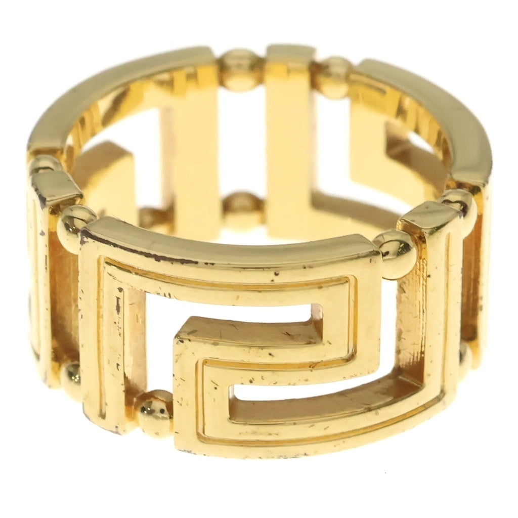 VERSACE(ヴェルサーチ) Greca cut out Ring リング 指輪 ゴールド