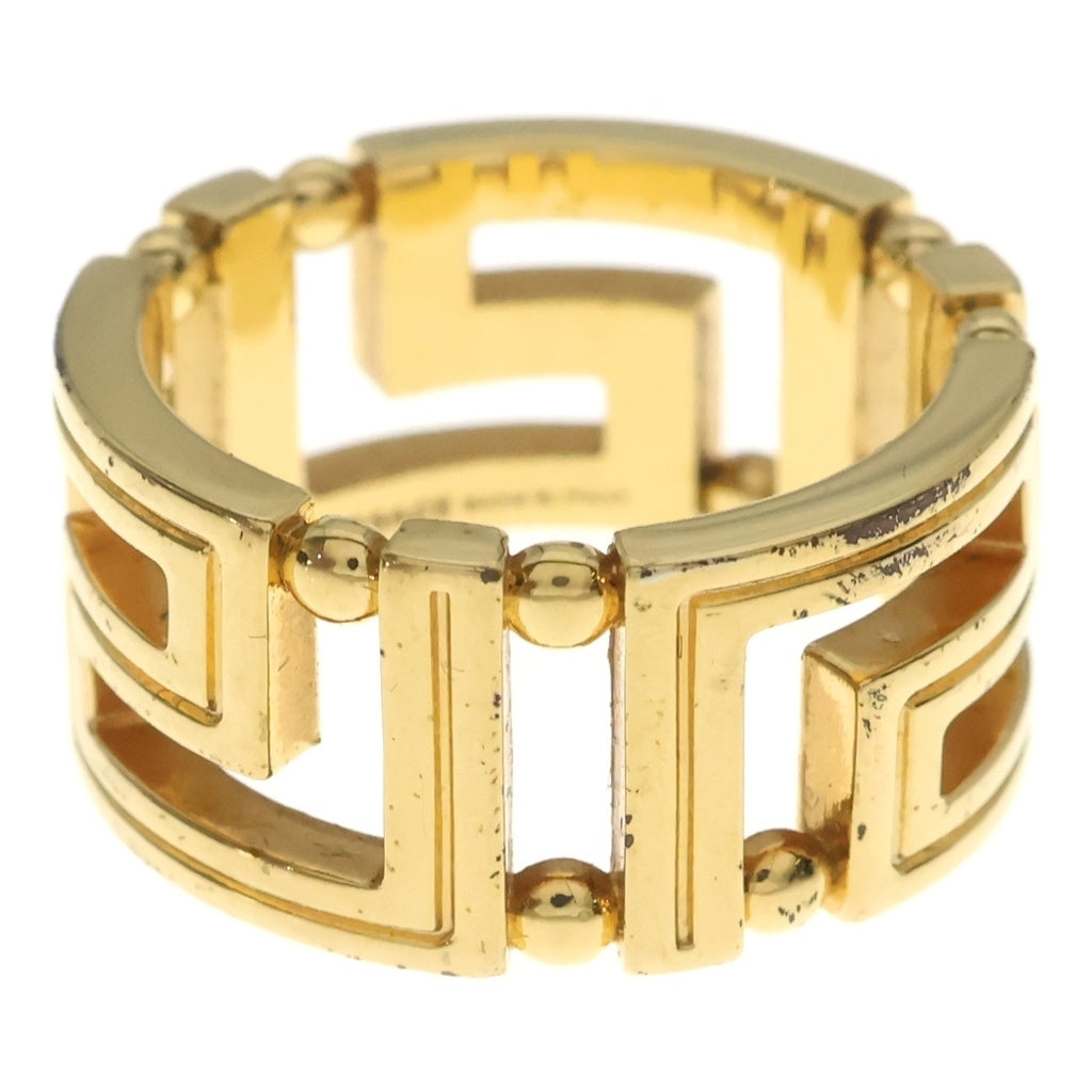 VERSACE(ヴェルサーチ) Greca cut out Ring リング 指輪 ゴールド