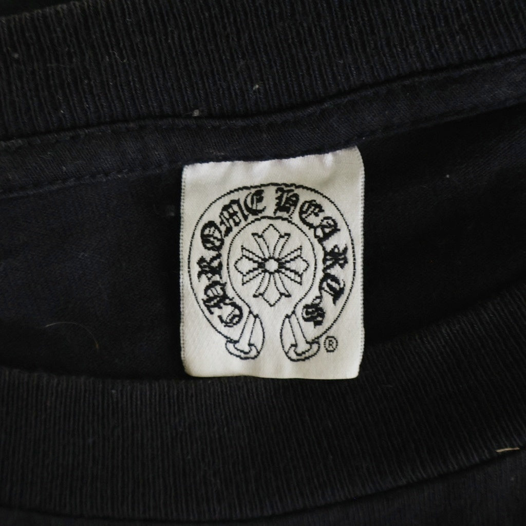 CHROME HEARTS(クロムハーツ) OLD CHプラスプリント ホースシュー クルーネック長袖Tシャツカットソー ブラック