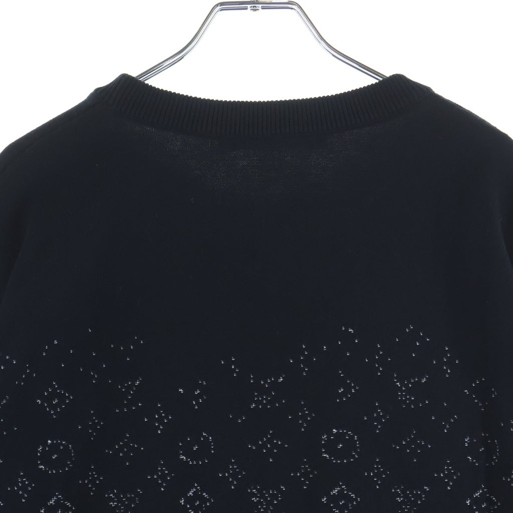 LOUIS VUITTON(ルイヴィトン) 23SS LVSE モノグラム グラディエント クルーネック コットン ニットセーター ブラック RM231Q USO HKN44W