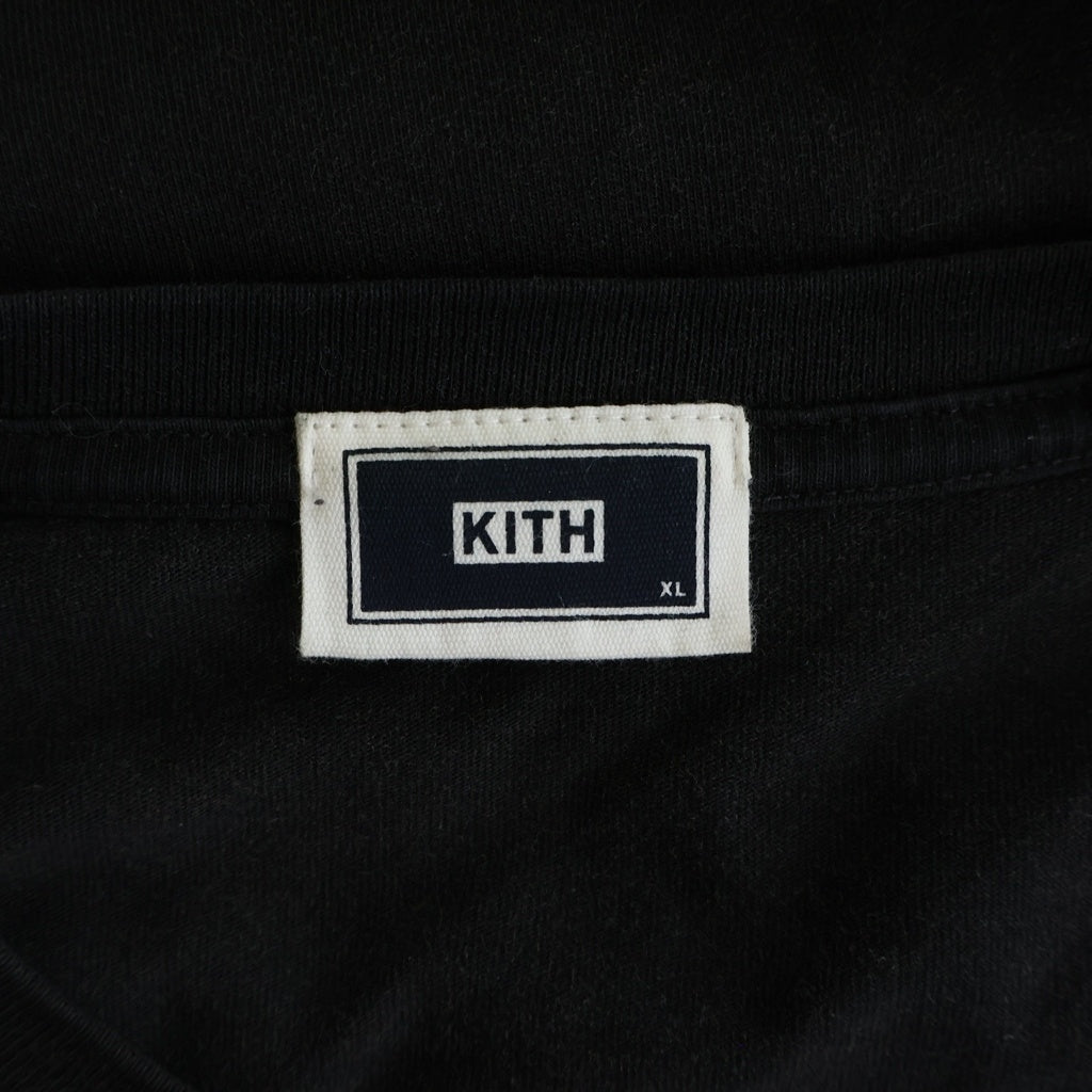 KITH(キス) 大阪限定 招き猫 ロゴプリント 半袖 カットソー Tシャツ ブラック