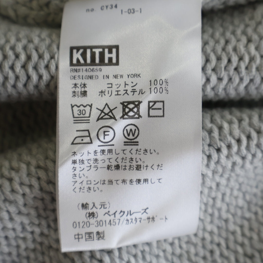 KITH(キス) xBMW Sven Crewneck Sweater ロゴ刺繍 クルーネック ニット セーター グレー