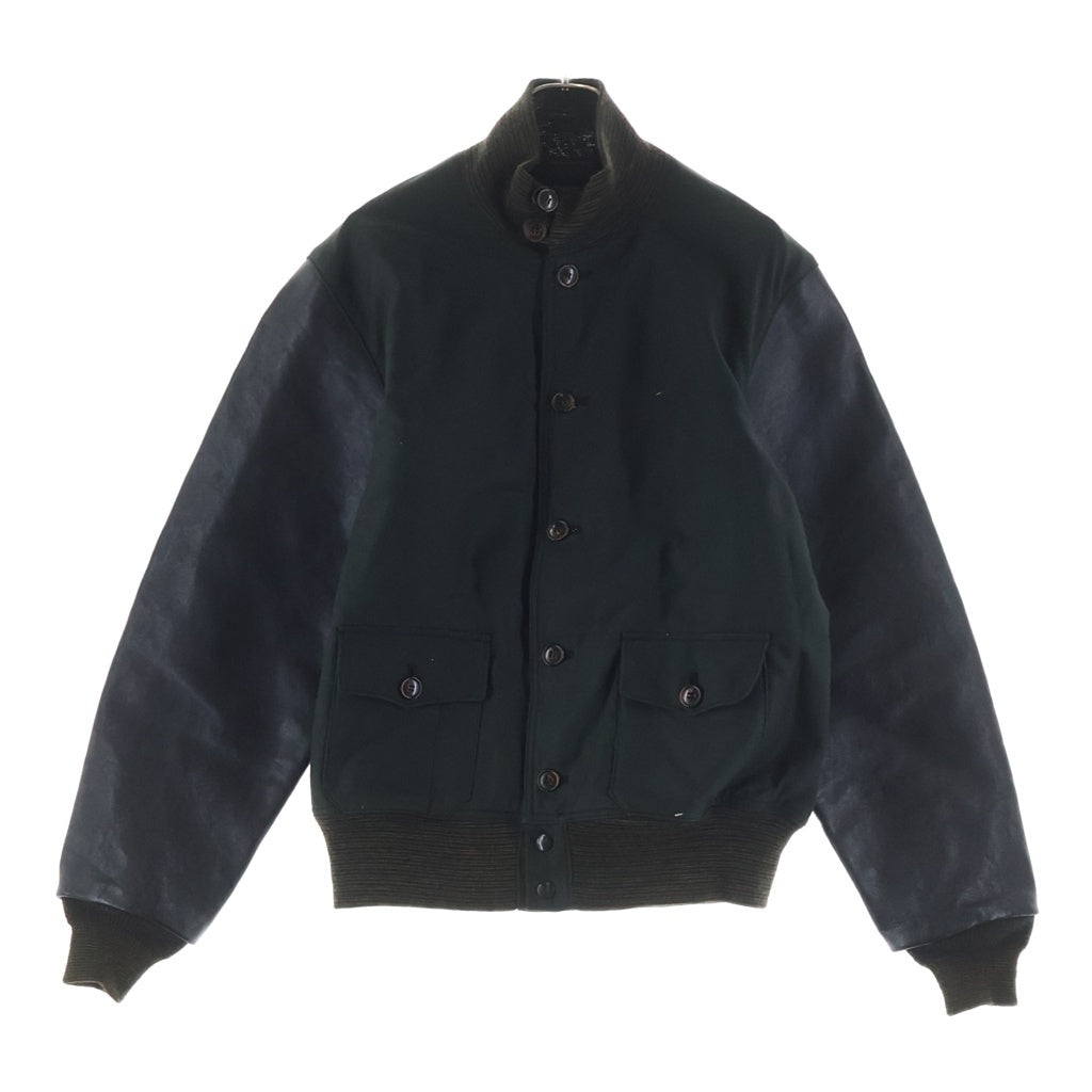Buzz Rickson's(バズリクソンズ) WILLIAM GIBSON COLLECTION Type A-1 レザー切り替え フライトジャケット グリーン/ブラック