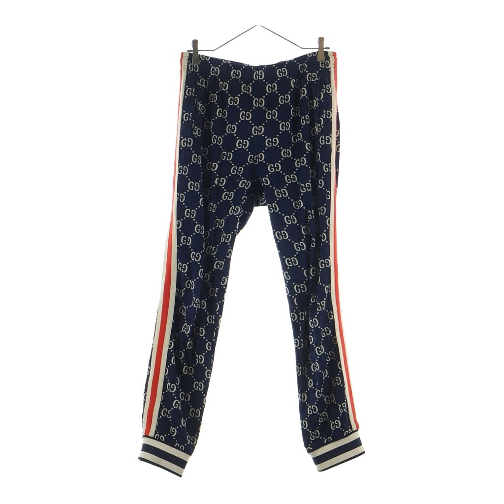 GUCCI(グッチ) 18AW GG JACQUARD SWEAT PANTS GGジャガード ジョギング スウェットトラックパンツ ネイビー 496920 X9V05