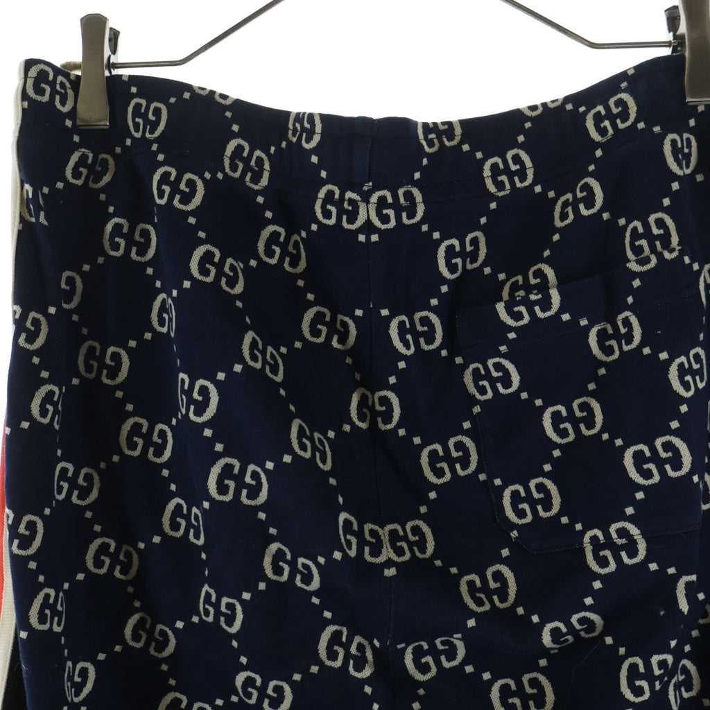 GUCCI(グッチ) 18AW GG JACQUARD SWEAT PANTS GGジャガード ジョギング スウェットトラックパンツ ネイビー 496920 X9V05