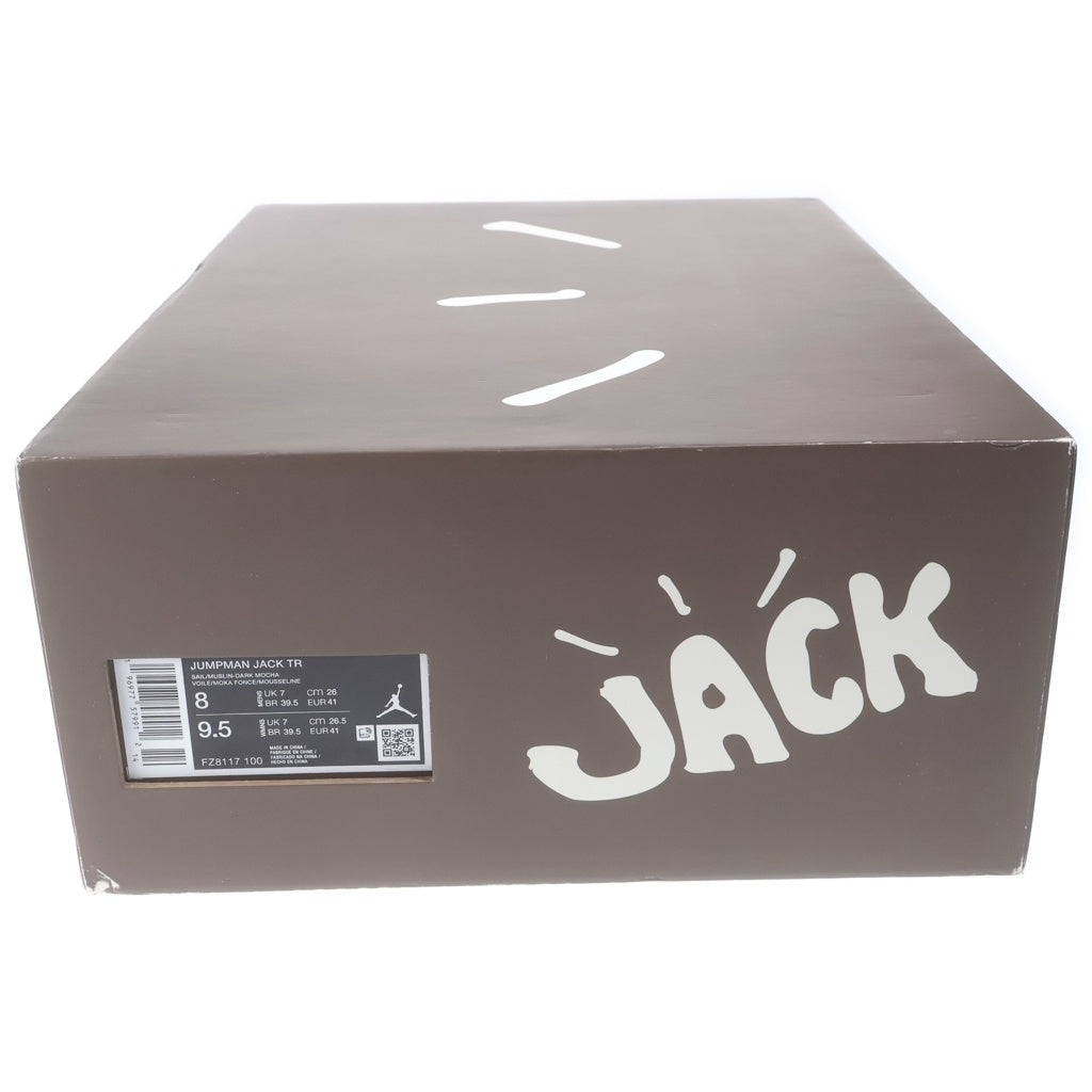 NIKE(ナイキ) ×TRAVIS SCOTT JORDAN JUMPMAN JACK トラヴィススコット ジョーダン ジャンプマン ローカットスニーカー ホワイト/ブラウン US8/26cm FZ8117‐100