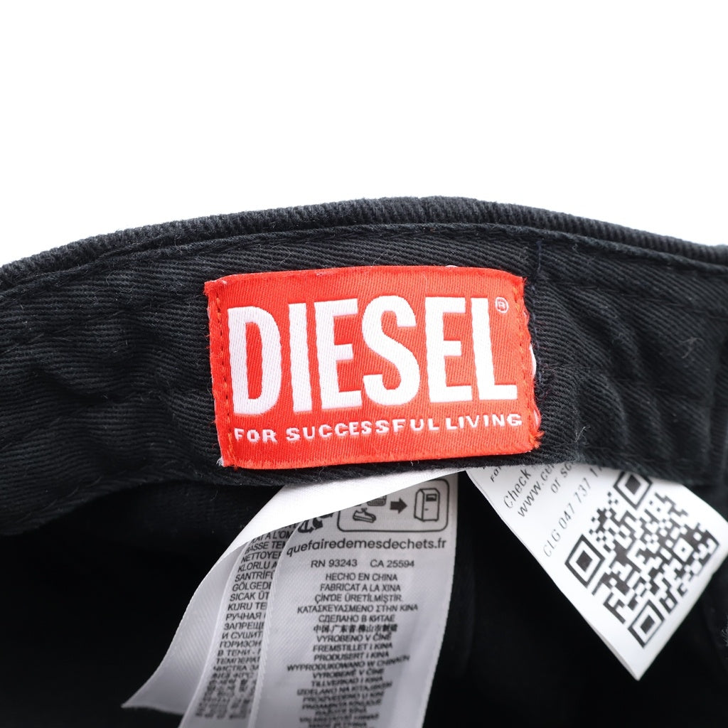 DIESEL(ディーゼル) ロゴパッチ ベースボール キャップ ブラック C-BIGDOV C-BIGDOV