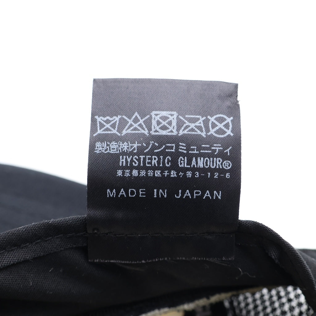 HYSTERIC GLAMOUR(ヒステリックグラマー) SEE NO EVIL スィーノーイーヴル スタッズ付き メッシュキャップ ブラック/ホワイト 01241QH02 01241QH02