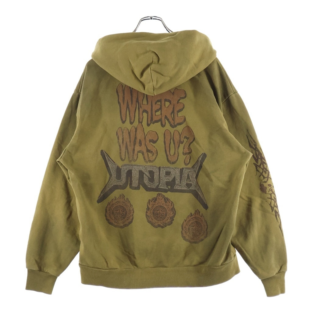 NO BRAND(ノーブランド) TRAVIS SCOTT 2025 JAPAN LIVE トラヴィス スコット ジャパン ライブ スウェット プルオーバーパーカー ブラウン ‐