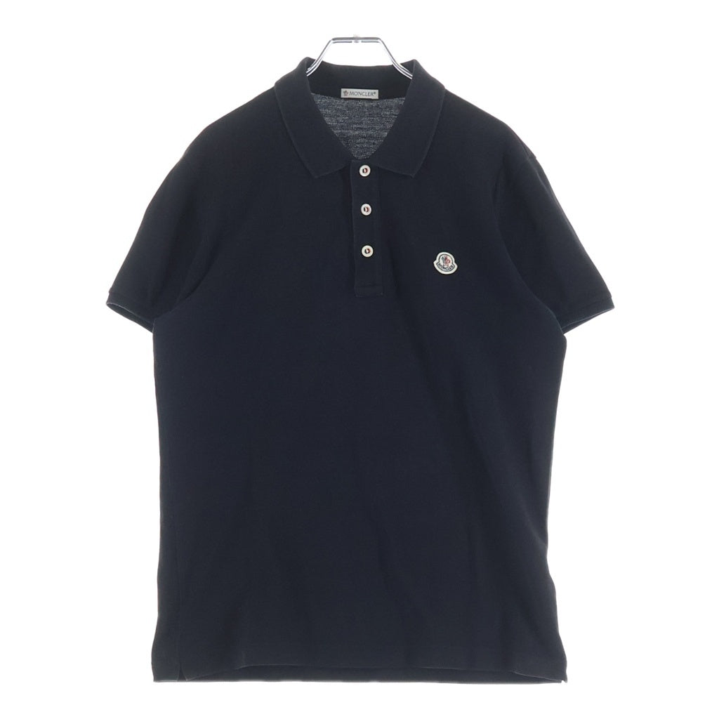 MONCLER(モンクレール) 16SS MAGLIA POLO MANICA CORTA ワッペンロゴ ポロシャツ 半袖シャツ ブラック B10918340800 84556 B10918340800 84556