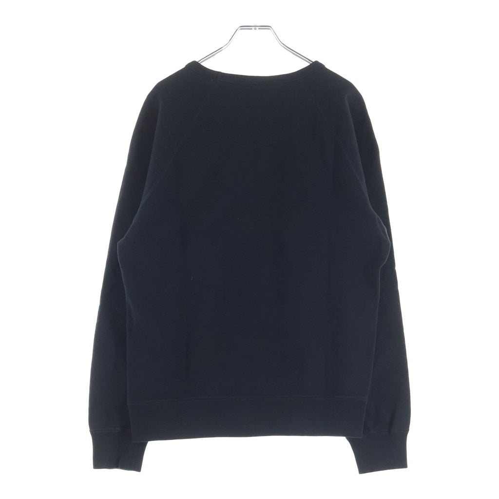 MONCLER(モンクレール) 17AW MAGLIA GIROCOLLO スマイル ワッペンロゴ スウェット トレーナー ブラック C20918037400 80984 C20918037400 80984