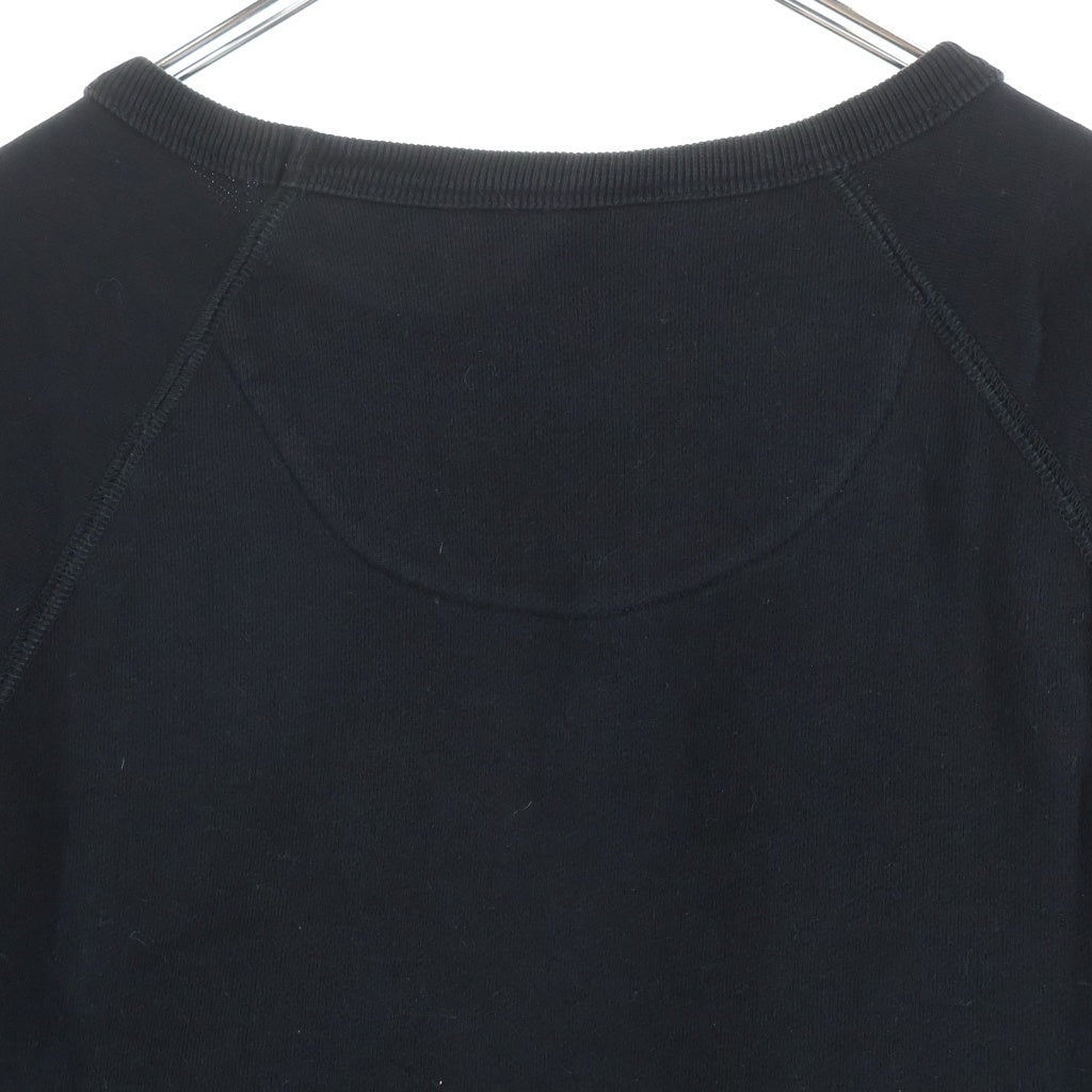 MONCLER(モンクレール) 17AW MAGLIA GIROCOLLO スマイル ワッペンロゴ スウェット トレーナー ブラック C20918037400 80984 C20918037400 80984