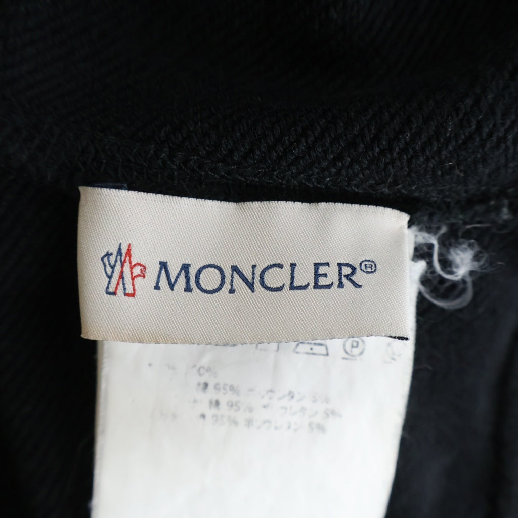 MONCLER(モンクレール) 17AW MAGLIA GIROCOLLO スマイル ワッペンロゴ スウェット トレーナー ブラック C20918037400 80984 C20918037400 80984