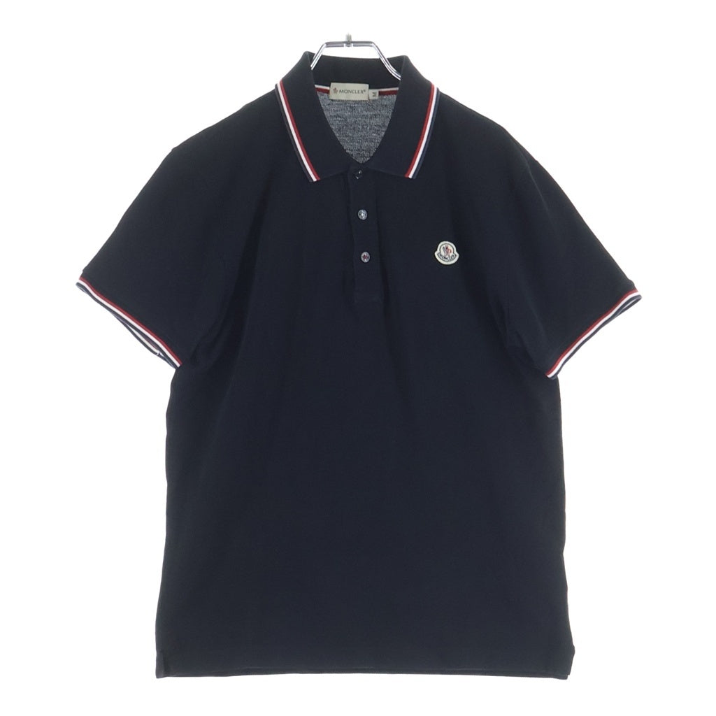 MONCLER(モンクレール) 15AW MAGLIA POLO MANICA CORTA ワッペンロゴ ポロシャツ 半袖シャツ ブラック A20918305500 84556 A20918305500 84556