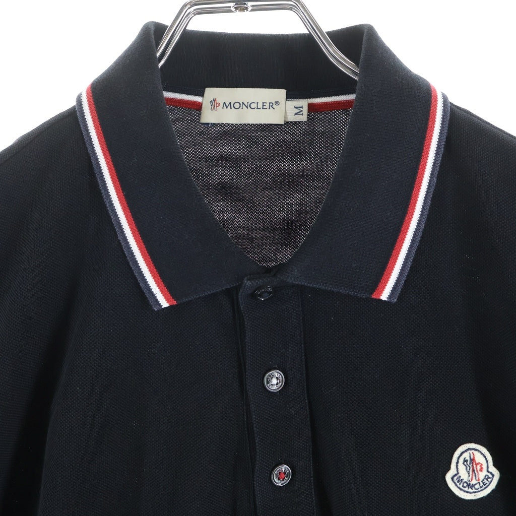 MONCLER(モンクレール) 15AW MAGLIA POLO MANICA CORTA ワッペンロゴ ポロシャツ 半袖シャツ ブラック A20918305500 84556 A20918305500 84556