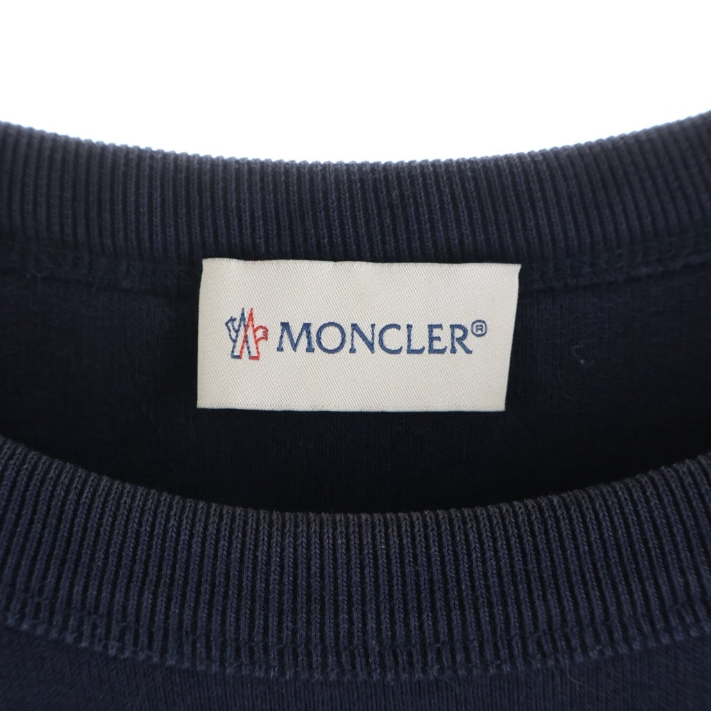 MONCLER(モンクレール) 16AW MAGLIA GIROCOLLO ワッペンロゴ スウェット トレーナー ネイビー B20918024400 80984 B20918024400 80984