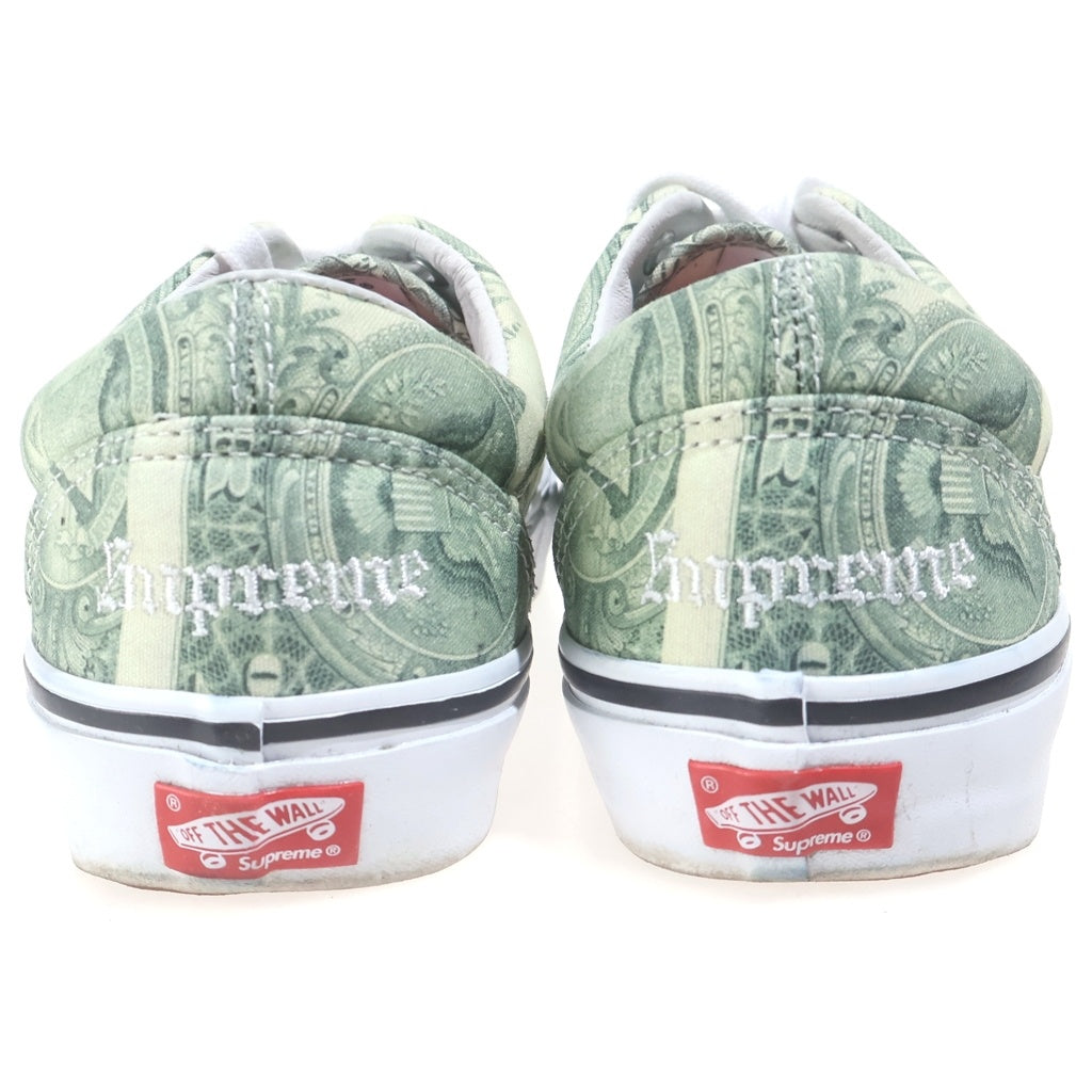 SUPREME(シュプリーム) 23SS ×VANS SKATE ERA DOLLER バンズ スケート エラ ダラー 総柄 ローカットスニーカー グリーン US9/27cm VN0A5FC9GRN VN0A5FC9GRN