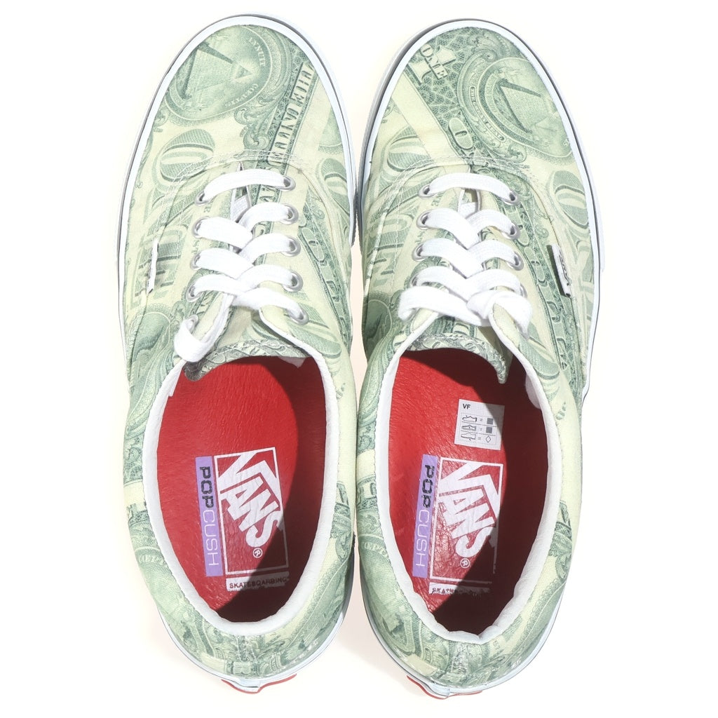 SUPREME(シュプリーム) 23SS ×VANS SKATE ERA DOLLER バンズ スケート エラ ダラー 総柄 ローカットスニーカー グリーン US9/27cm VN0A5FC9GRN VN0A5FC9GRN