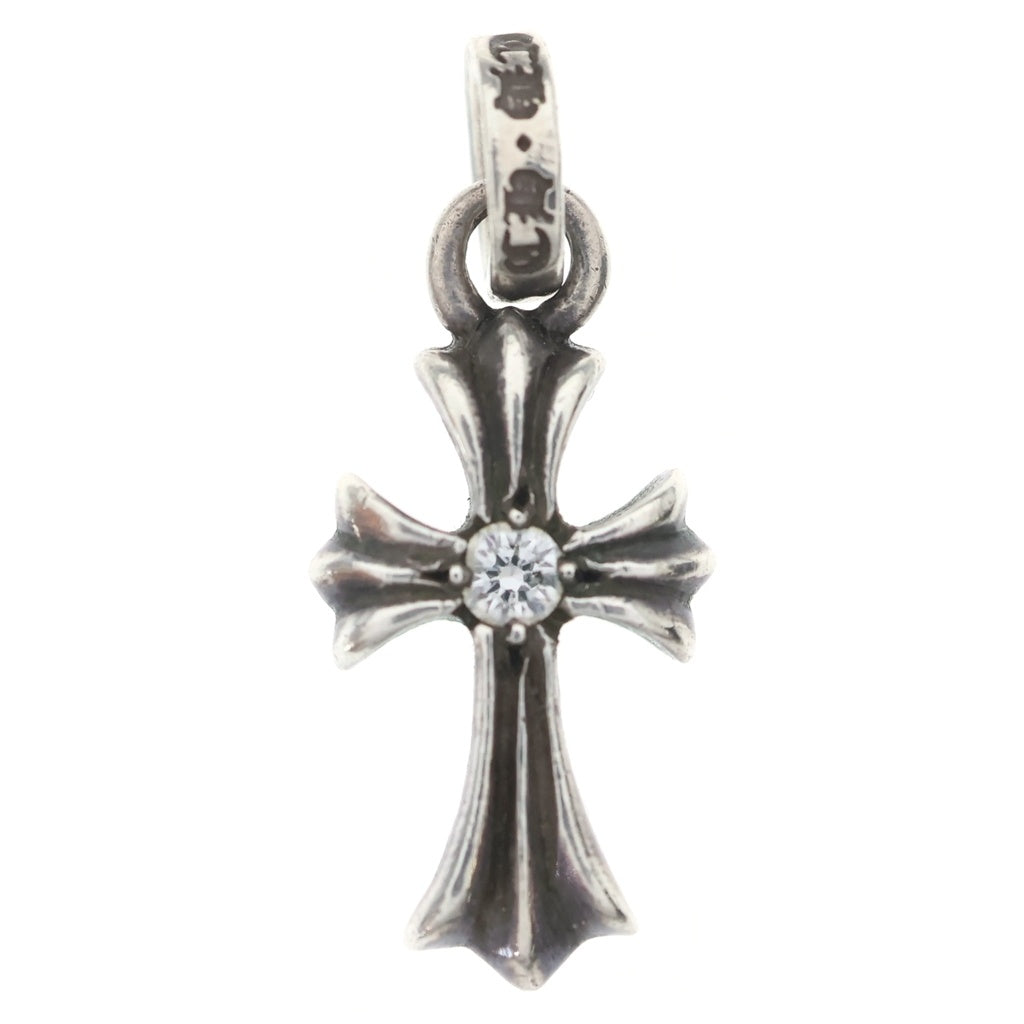 CHROME HEARTS(クロムハーツ) CRS BBYFAT DMND ベイビーファットクロス 両面1ダイヤ ペンダントトップ シルバー BCA238 -