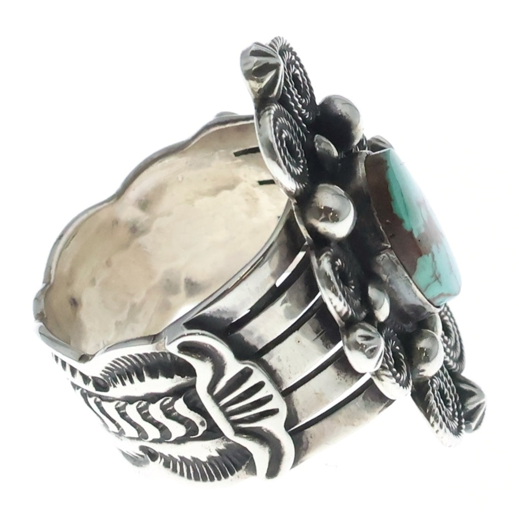 INDIAN JEWELRY(インディアンジュエリー) NAVAJO Darrell Cadman ナバホ族 ダレルキャドマン ロイストンターコイズ リング シルバー/ブルー