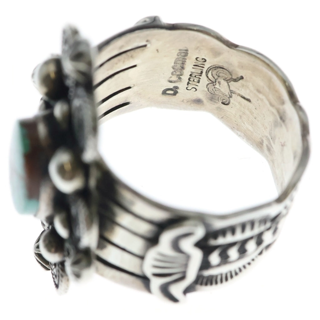 INDIAN JEWELRY(インディアンジュエリー) NAVAJO Darrell Cadman ナバホ族 ダレルキャドマン ロイストンターコイズ リング シルバー/ブルー