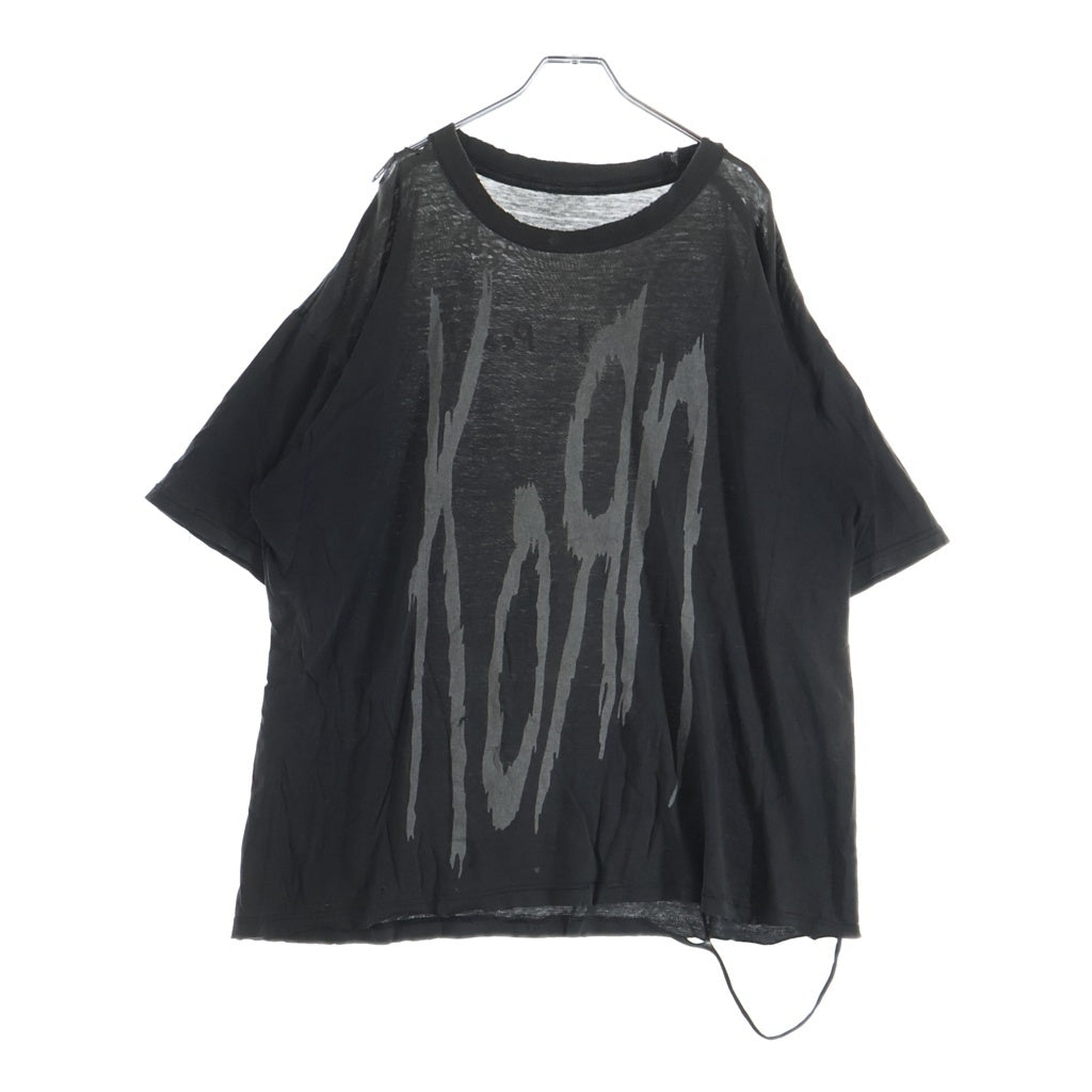 VINTAGE(ヴィンテージ) KORN LIFE IS PEACHY TEE コーン ライフ イズ ピーチー ショートスリーブ半袖Tシャツ カットソー ブラック