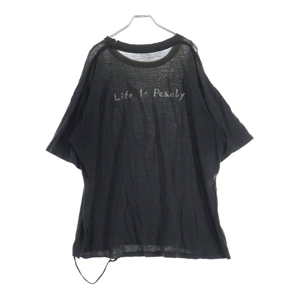 VINTAGE(ヴィンテージ) KORN LIFE IS PEACHY TEE コーン ライフ イズ ピーチー ショートスリーブ半袖Tシャツ カットソー ブラック