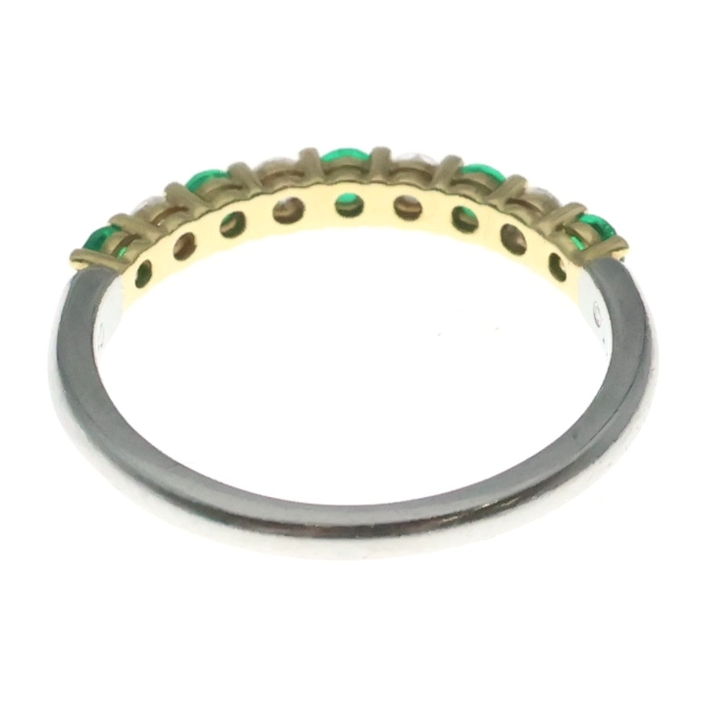 TIFFANY & Co.(ティファニー) エンブレイス バンド リング エメラルド ダイヤ プラチナ/ゴールド ‐ レディース