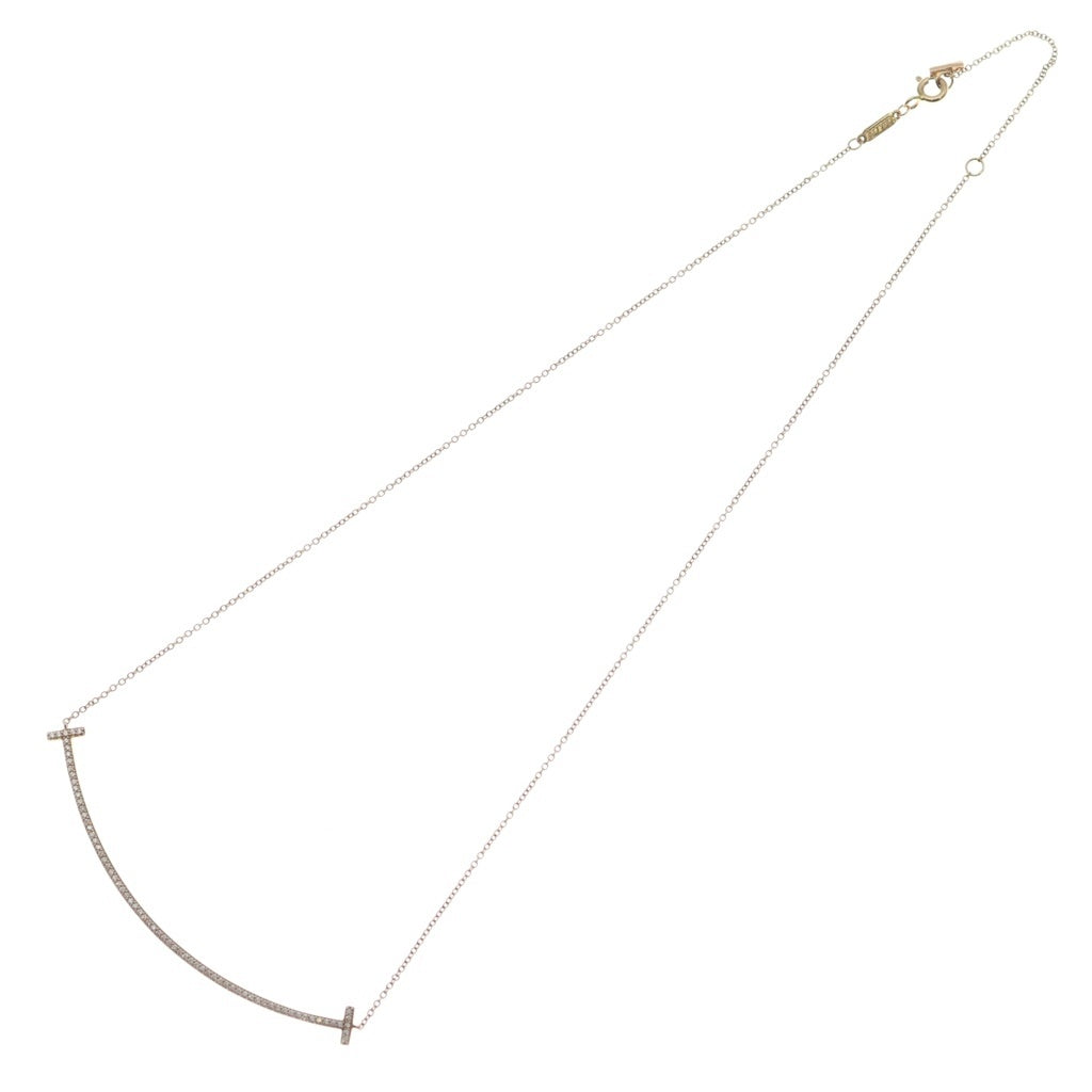 TIFFANY & Co.(ティファニー) Tスマイル ラージ ダイヤモンド ネックレス ローズゴールド ‐ レディース