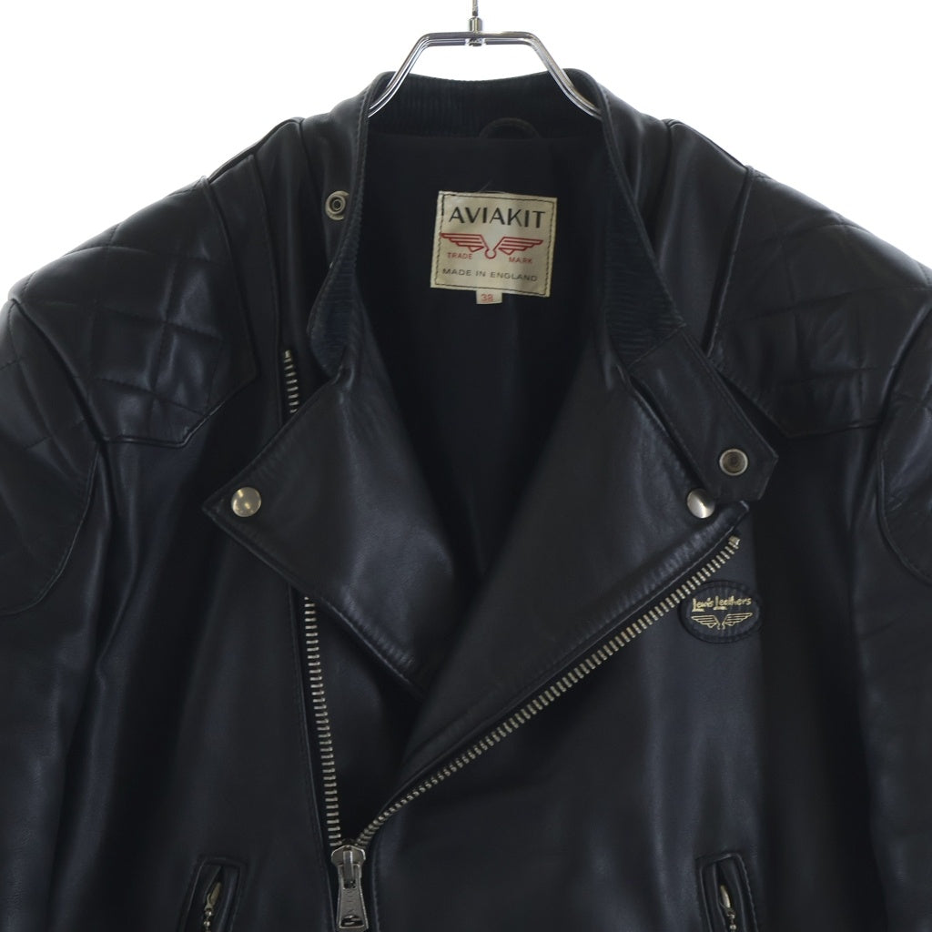 Lewis Leathers(ルイスレザー) No.445 SUPER MONZA スーパーモンザ カウハイド ダブル レザー ジャケット ブラック
