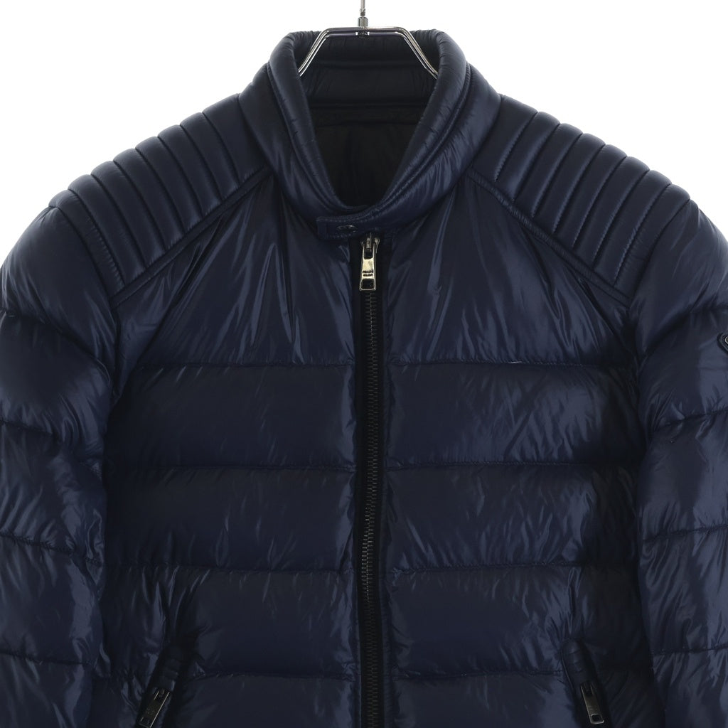 PRADA(プラダ) 14AW トライアングルロゴ 三角ロゴプレート ジップアップ ダウンジャケット ネイビー SGB608 R142
