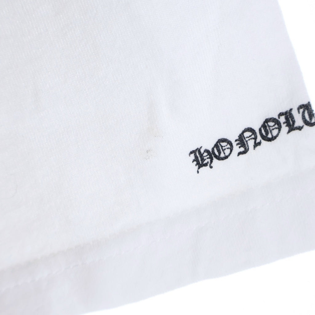 CHROME HEARTS(クロムハーツ) OLD CH Plus オールド ホノルル バックCH プラス プリント 半袖 カットソー Tシャツ ホワイト ‐