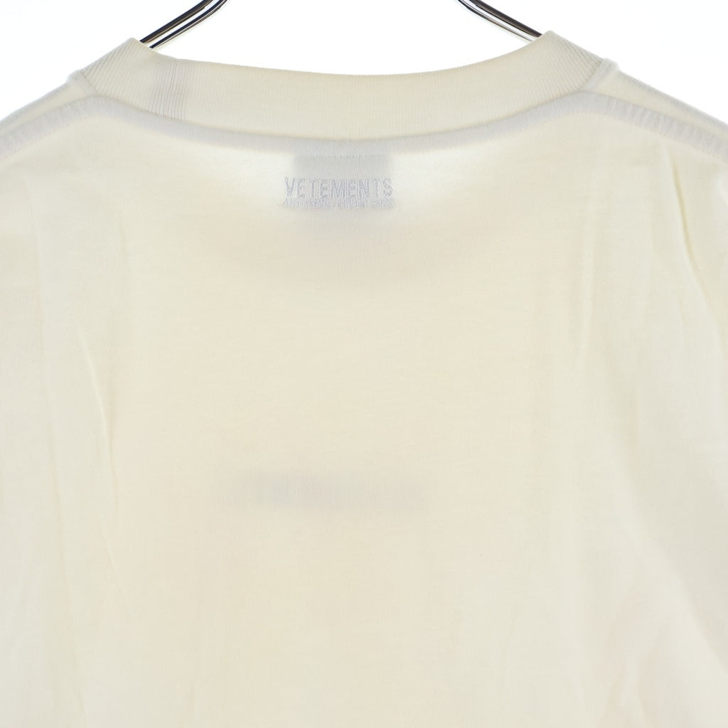 VETEMENTS(ヴェトモン) 19AW Logo Printed Tee Shirt ロゴプリント カットソー 半袖プリントTシャツ ホワイト UAH20TR611 UAH20TR61