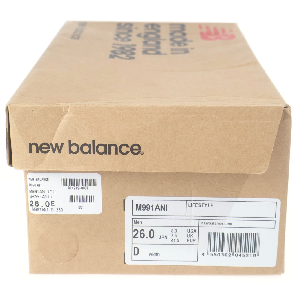 New Balance(ニューバランス) M991ANI UK製 20TH ANNIVERSARY 20周年記念 ローカットスニーカー グレー US8/26cm