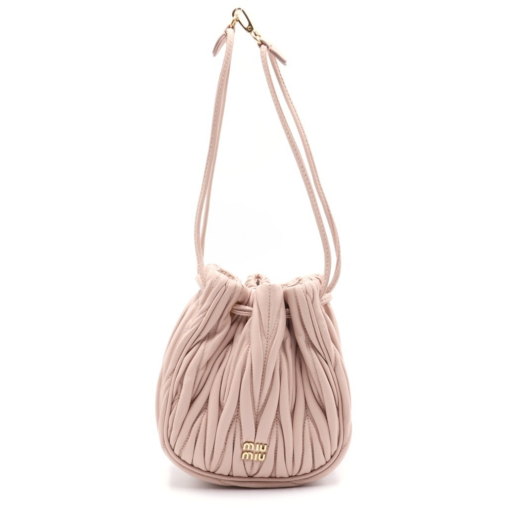 miumiu(ミュウミュウ) MATELASSE マテラッセ ポーチ ハンドバッグ ピンク 5ND022 レディース
