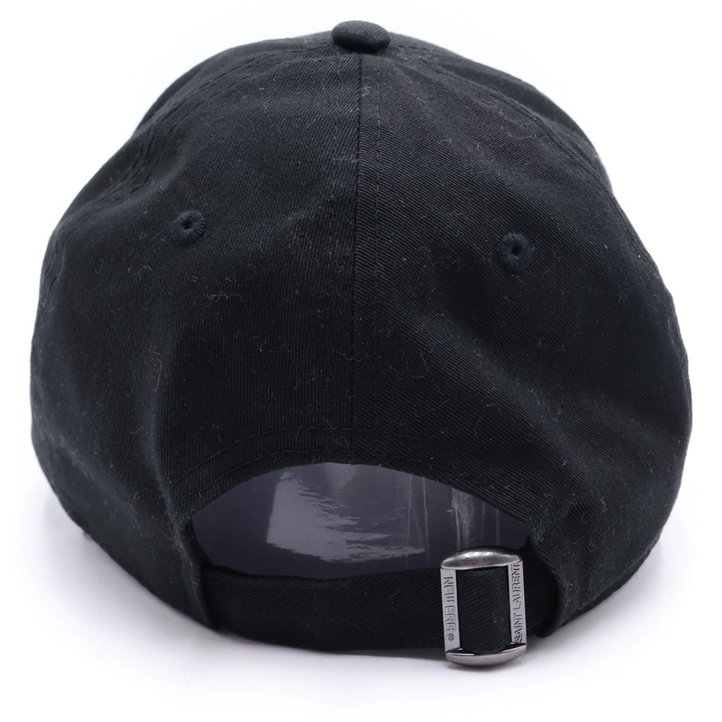 SAINT LAURENT PARIS(サンローランパリ) ×NEW ERA 9FORTY ロゴ刺繍 キャップ ブラック