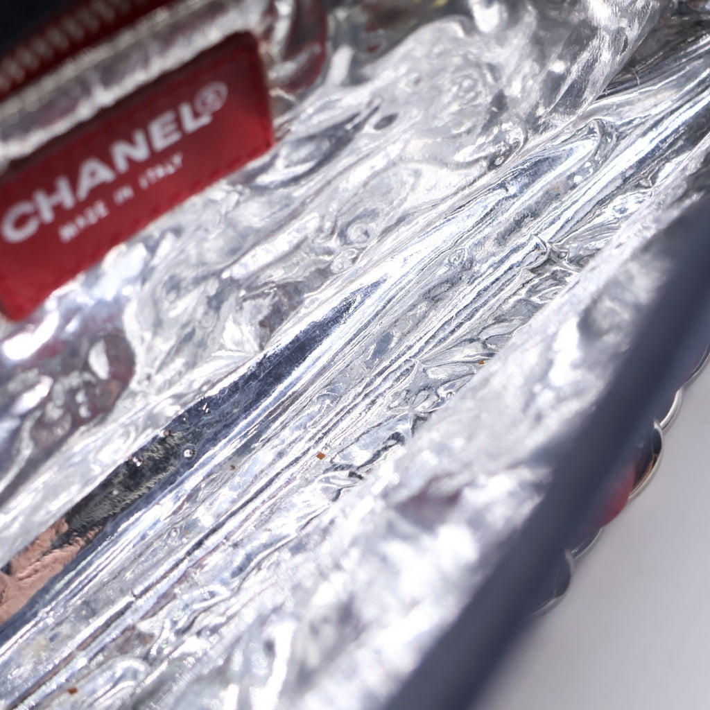 CHANEL(シャネル) ナンバー5 チョコバー ココマーク チェーン ショルダー バッグ ネイビー/シルバー レディース