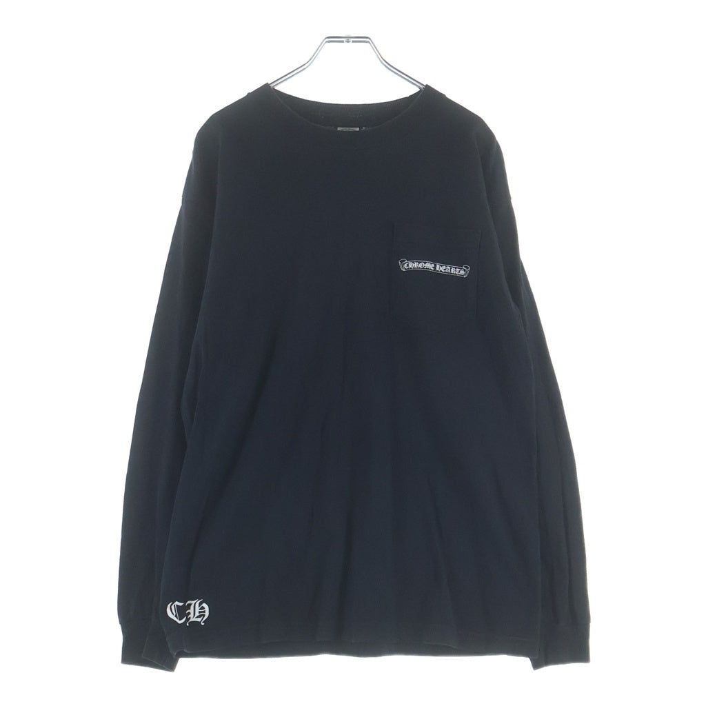 CHROME HEARTS(クロムハーツ) ARCH LOGO USA バックアーチロゴ プリントロングスリーブTシャツ 長袖カットソー ブラック
