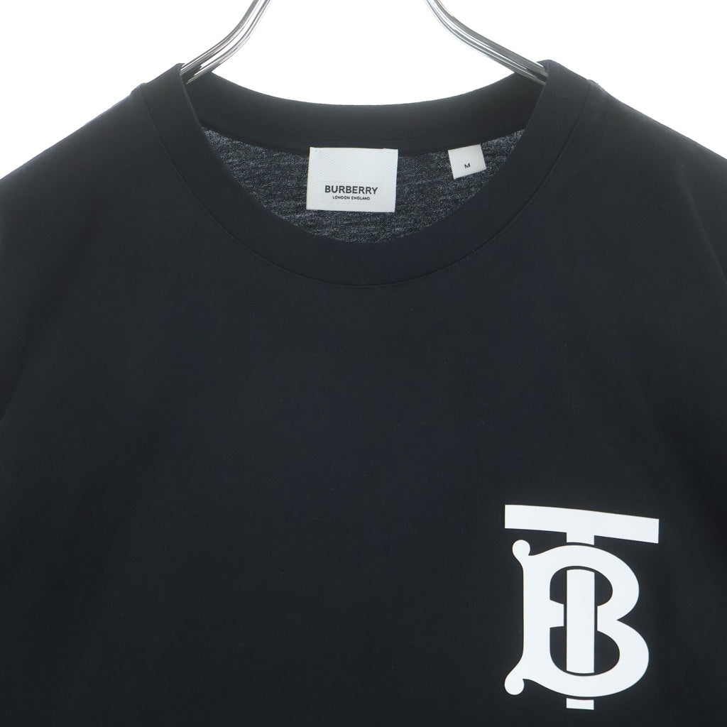 BURBERRY(バーバリー) EMERSON TBロゴ モノグラムコットン半袖Tシャツ カットソー ブラック 8017484