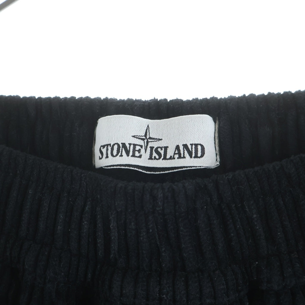STONE ISLAND(ストーンアイランド) Corduroy Big Pocket Trainer Pants コーデュロイ ビッグポケット トレーナー パンツ ブラック 751530811
