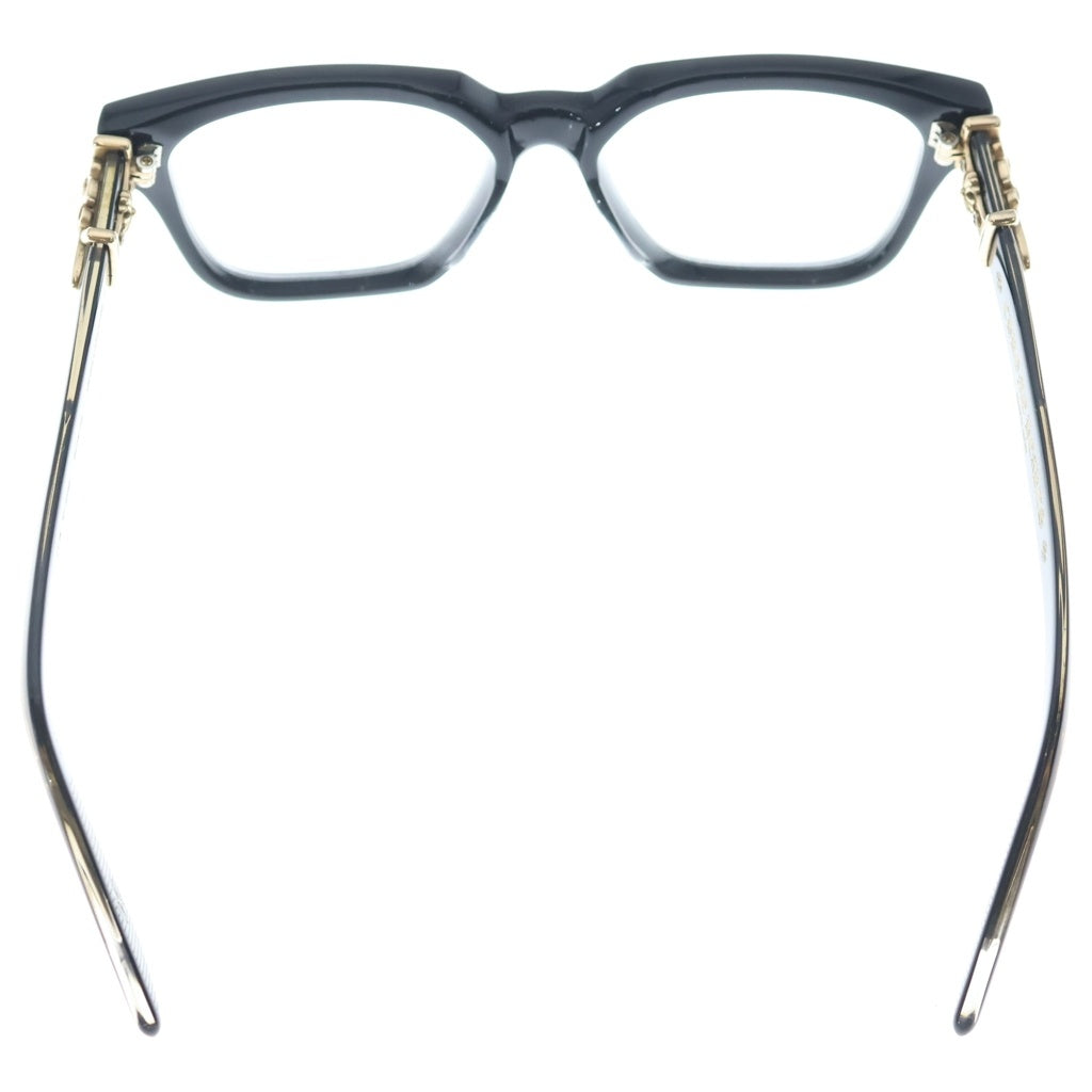 CHROME HEARTS(クロムハーツ) VAGILLIONAIRE 2 ダガーテンプル ウェリントンアイウェア 眼鏡 ブラック/ゴールド