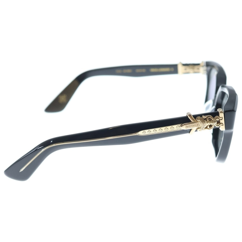 CHROME HEARTS(クロムハーツ) VAGILLIONAIRE 2 ダガーテンプル ウェリントンアイウェア 眼鏡 ブラック/ゴールド