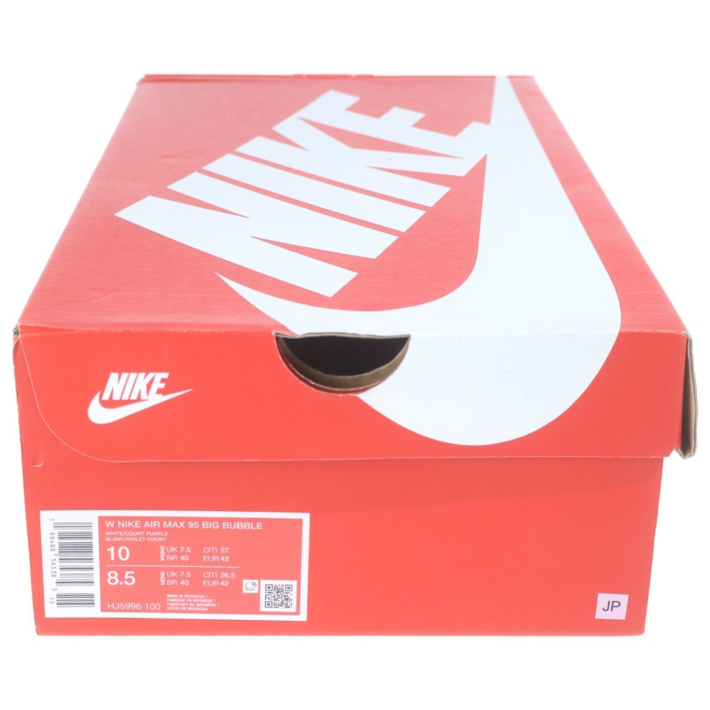 NIKE(ナイキ) WMNS AIR MAX 95 BIG BUBBLE ウィメンズ エアマックス ビッグバブル ローカットスニーカー グレー/パープル US10/27cm HJ5996-100
