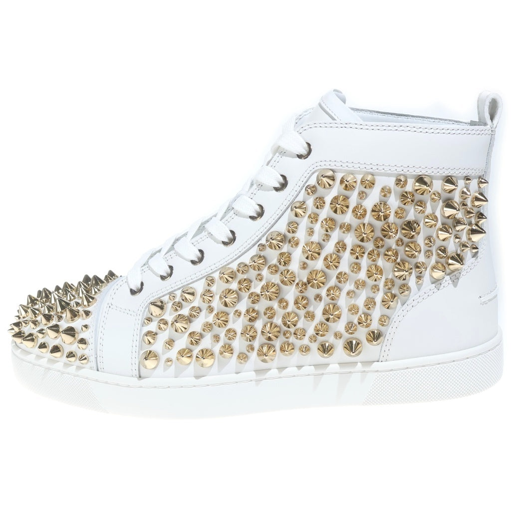 CHRISTIAN LOUBOUTIN(クリスチャンルブタン) LOUIS SPIKES 2022 N FLAT ルイス スパイクス フラット ハイカットスニーカー ホワイト 1230054
