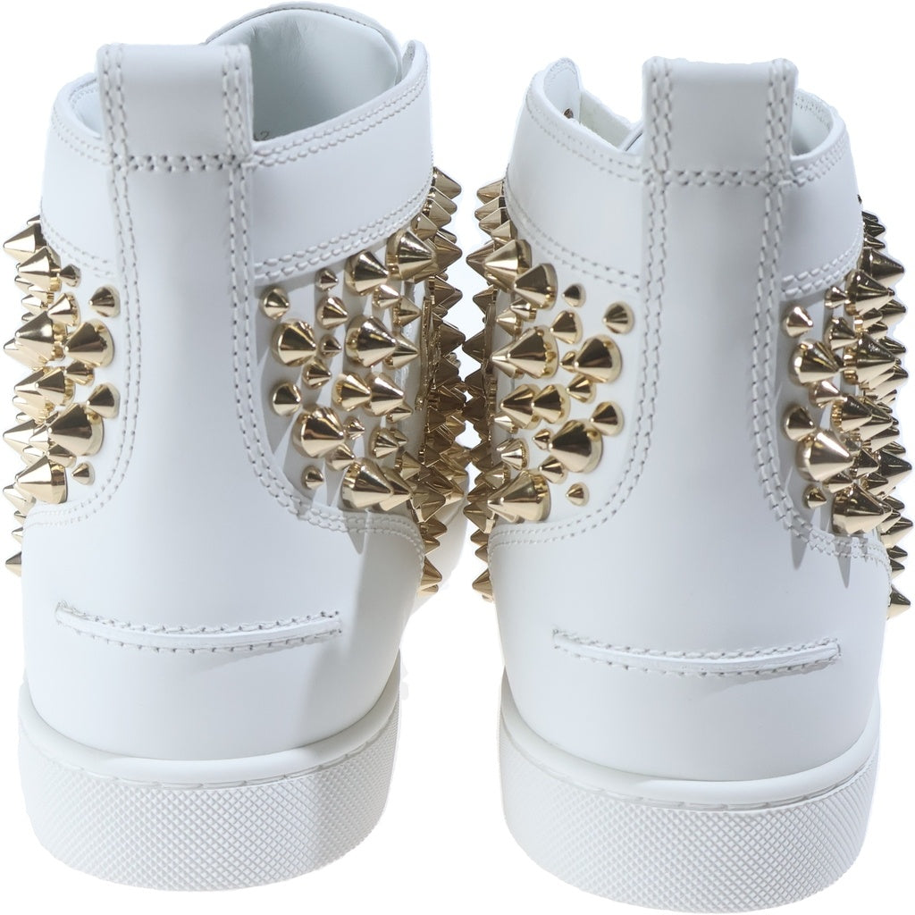 CHRISTIAN LOUBOUTIN(クリスチャンルブタン) LOUIS SPIKES 2022 N FLAT ルイス スパイクス フラット ハイカットスニーカー ホワイト 1230054
