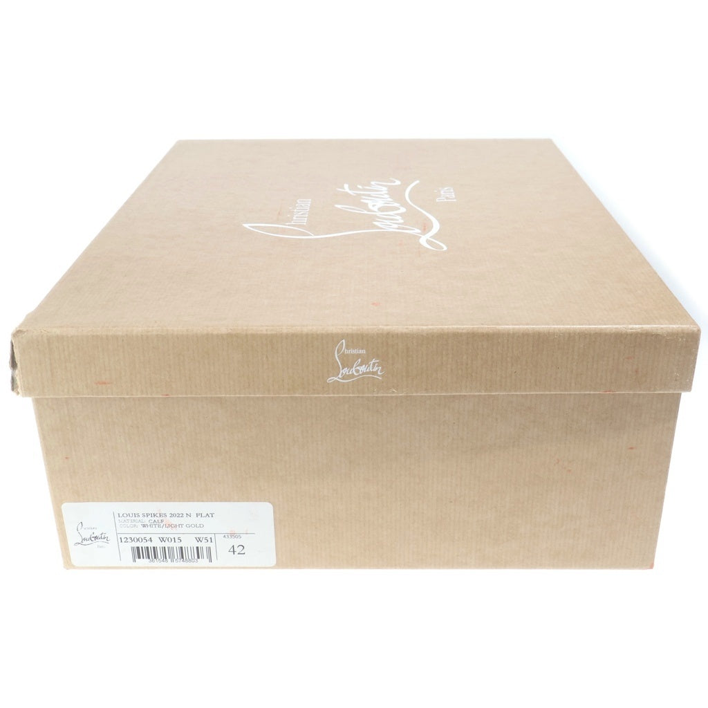 CHRISTIAN LOUBOUTIN(クリスチャンルブタン) LOUIS SPIKES 2022 N FLAT ルイス スパイクス フラット ハイカットスニーカー ホワイト 1230054