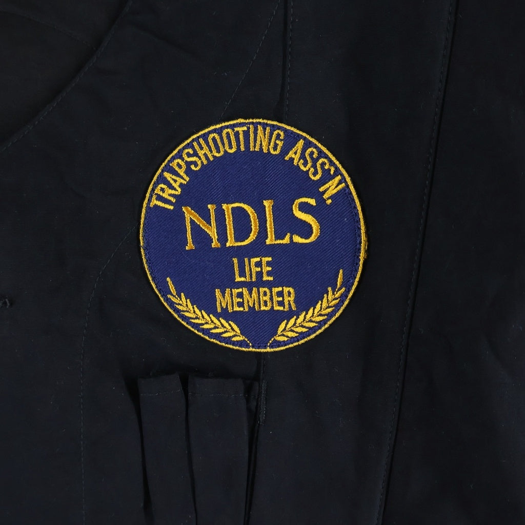 Needles(ニードルス) 26SS Shooting Jacket Waxed Cloth ワックス加工 マルチワッペン ノーカラー シューティングジャケット ブラック SX138