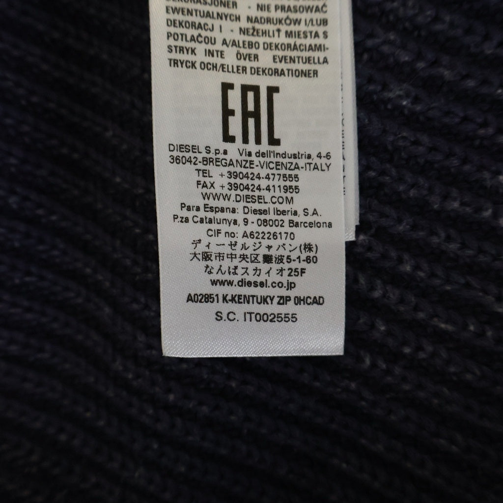 DIESEL(ディーゼル) K-KENTUCKY ZIP ドライバーズニット カーディガン コットン A02851