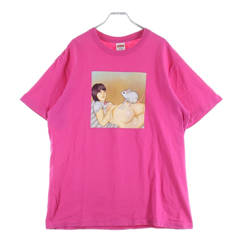 SUPREME(シュプリーム) 25SS Mouse Tee マウスグラフィックプリンテッド 半袖Tシャツ カットソー ピンク